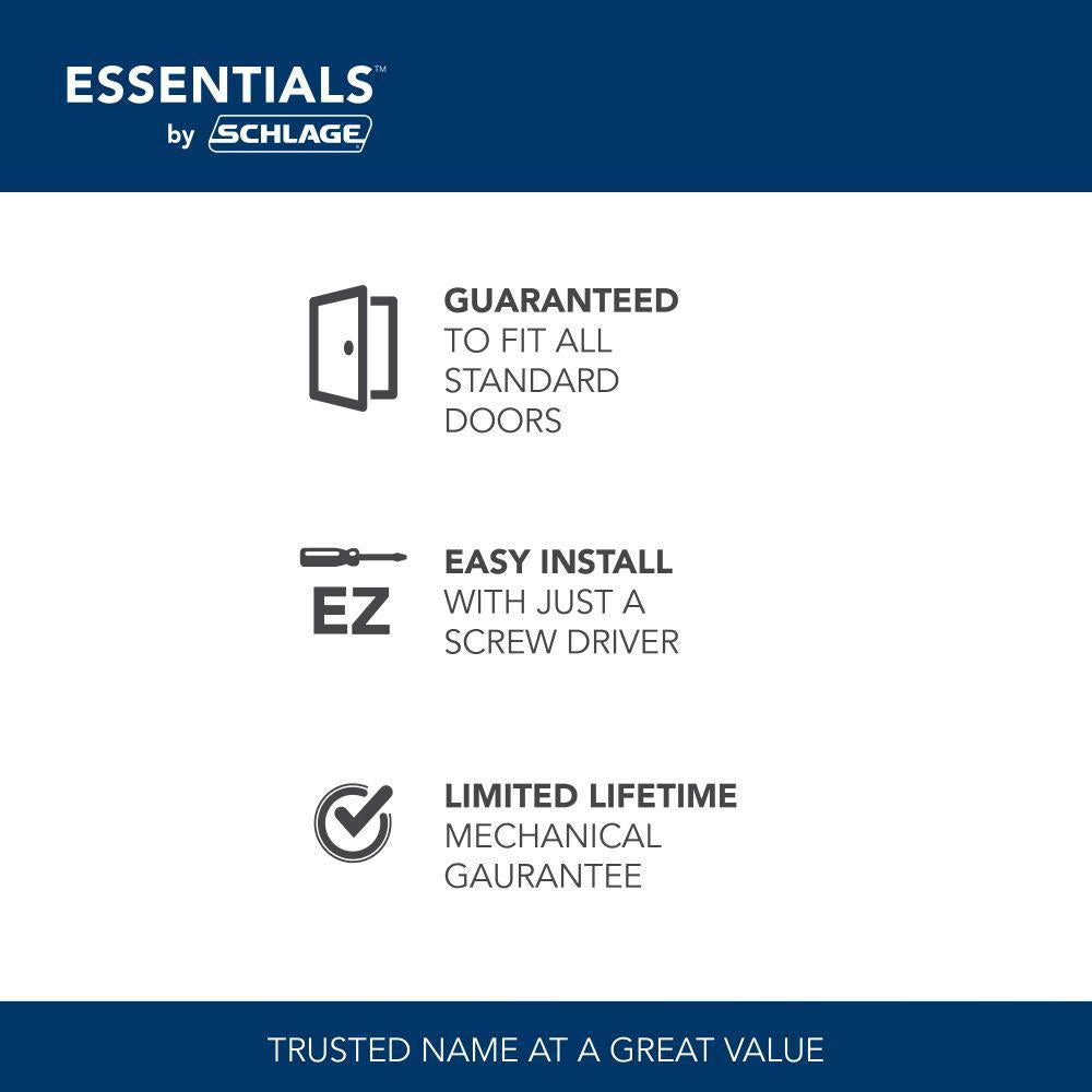 Jeffir Satin Nickel PassaHall/Closet Door Knob (10-Pack)