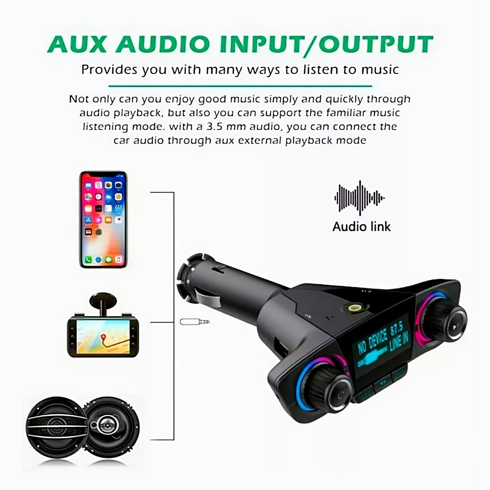 Car FM Transmitter MP3 Player Adapter Charger Handsfree