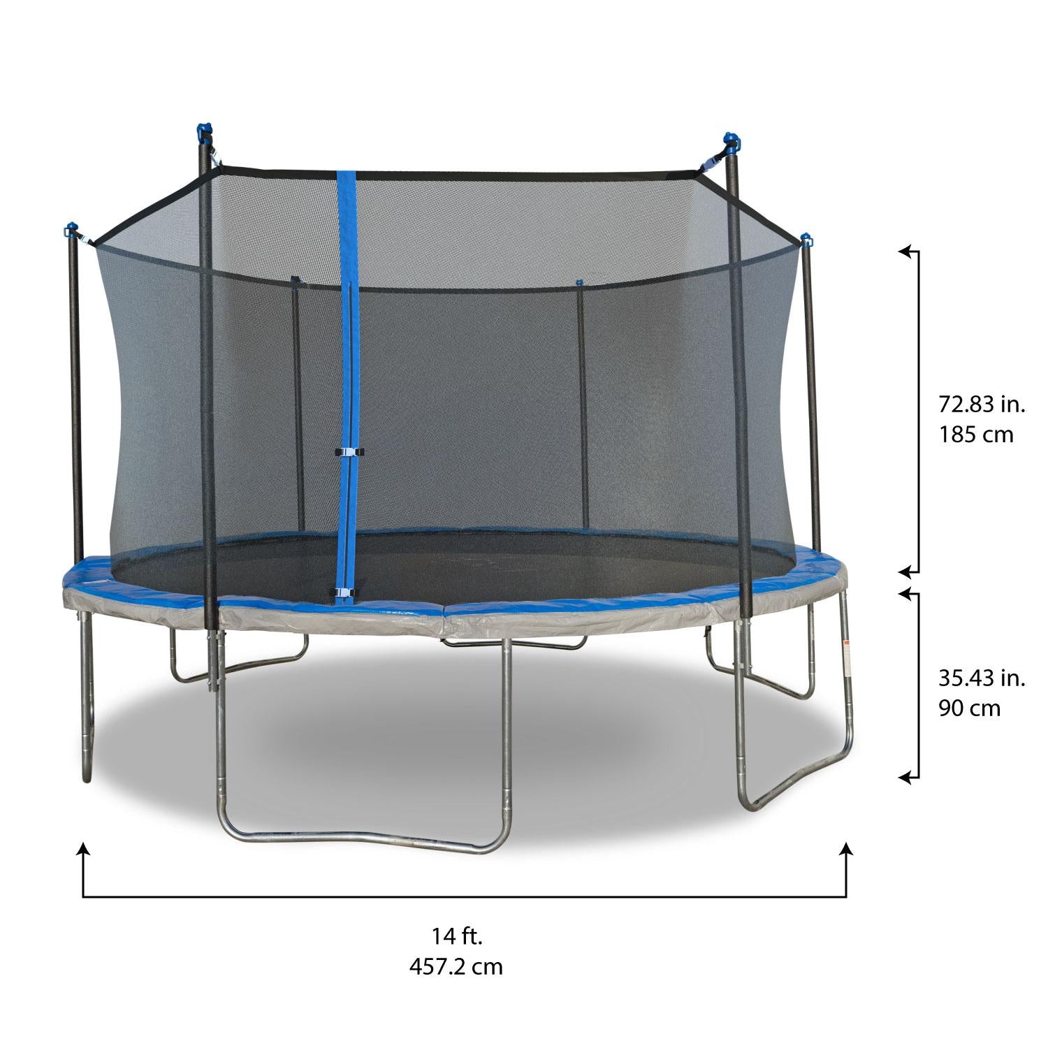 Tru -Jump 14' Trampoline with Enclosure, Blue