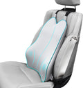 Lumbar Support Pillow for Car-Memory Foam Car Back Support for Driving Fatigue/Back Pain Relief - Dual Straps Better Fix The Back Support for Car -Gray