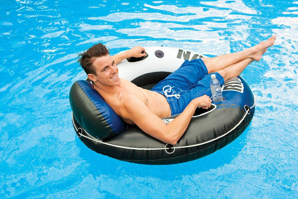Oasis Island 5-Person Inflatable LounRaft + River Run Tube (2 Pack)
