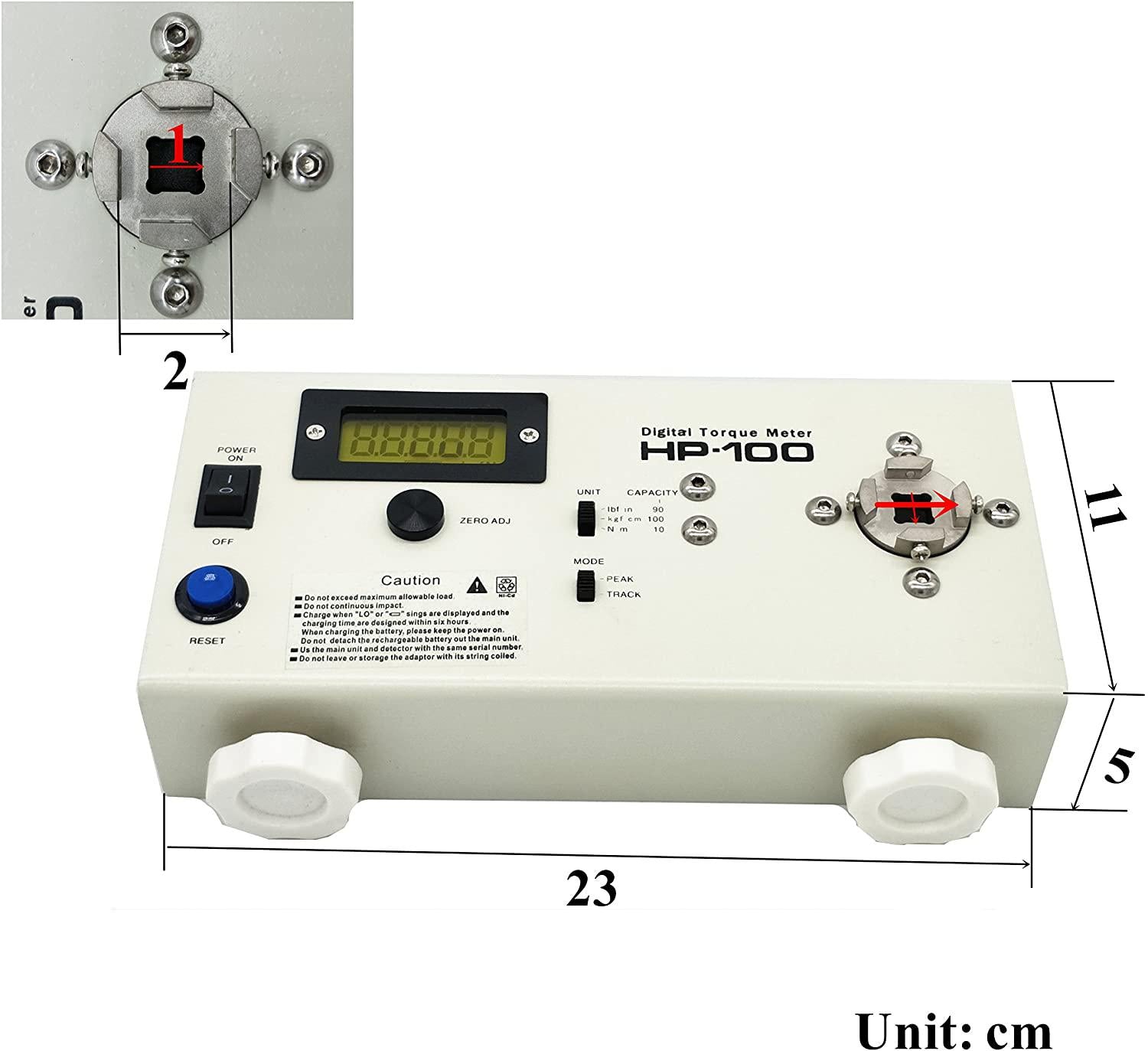 Huanyu HP-100 Digital Torque Meter Torsion Meter Screw Driver Wrench Measure Tester With Calibration Certificate