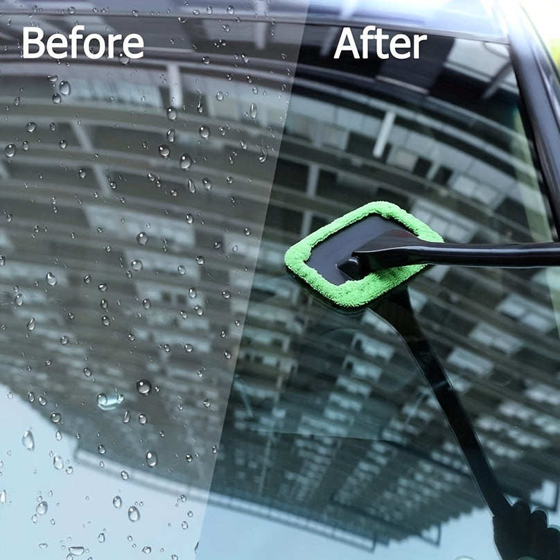 Car Glass Plastic Cleaning Brush With A Replacement Detachable Brush Head