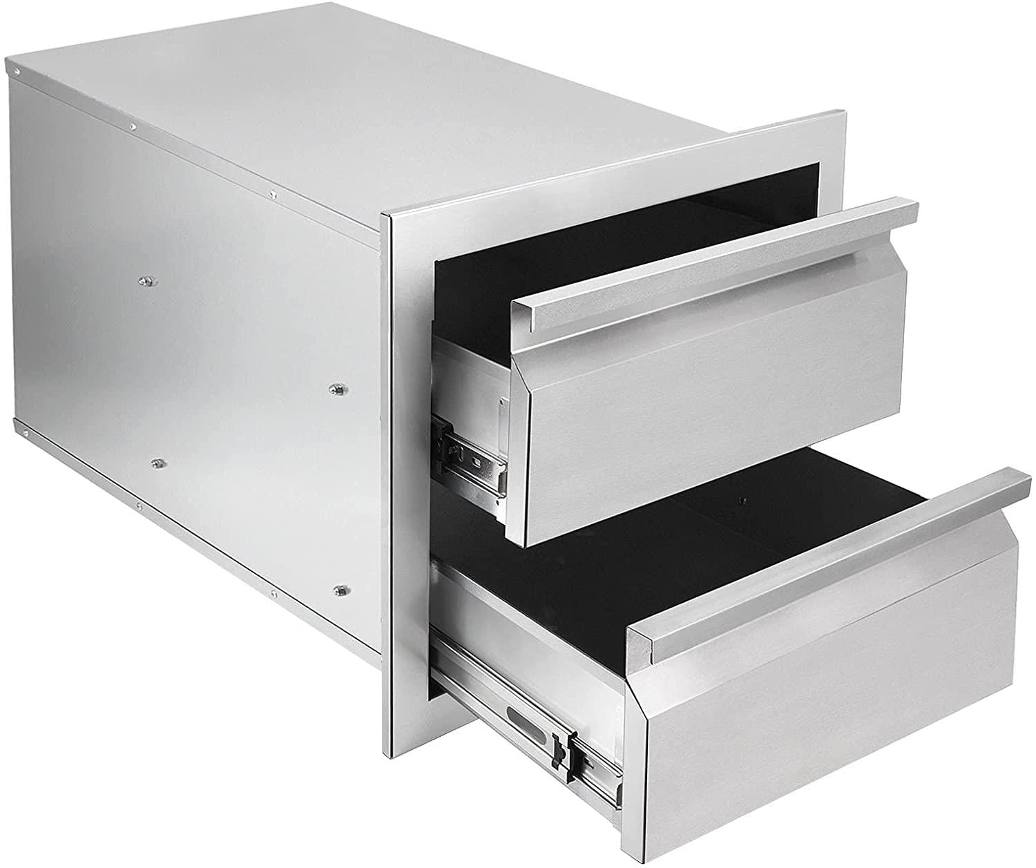Seeutek Outdoor Kitchen Drawers  Steel, 14W X 14.4H X 23.2D Inch Flush