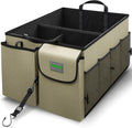 DRIVE AUTO PRODUCTS - Compact Car Trunk Organizer with Adjustable Straps, Tan