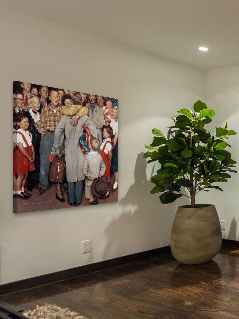 Marmont Hill "Christmas Homecoming" by Norman Rockwell Painting Print on Canvas