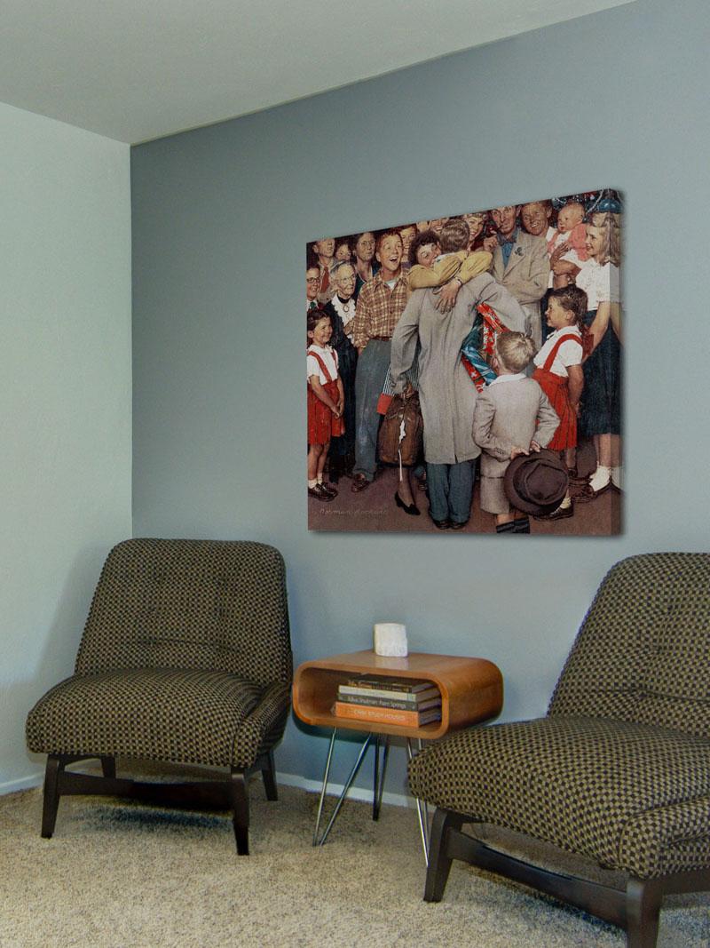 Marmont Hill "Christmas Homecoming" by Norman Rockwell Painting Print on Canvas