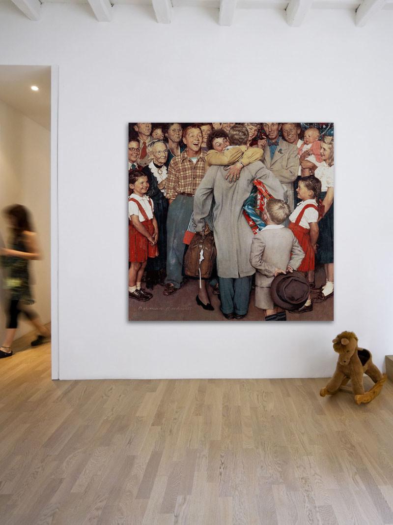 Marmont Hill "Christmas Homecoming" by Norman Rockwell Painting Print on Canvas