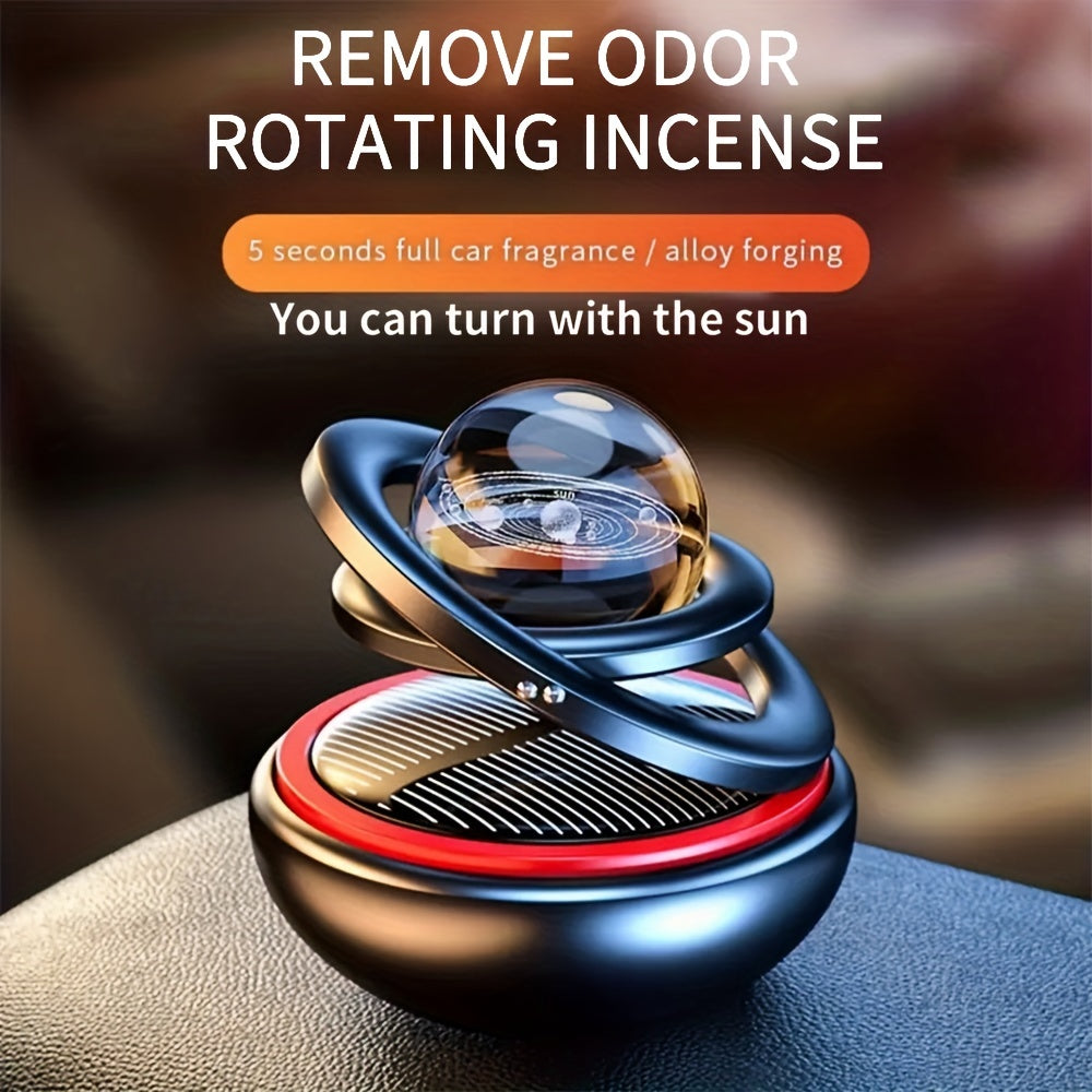 Car Air Freshener Solar Rotating Fragrance Decoration Car Interior Accessories Women Men Original Flavored Perfume Diffuser