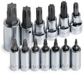 SK Hand Tools 84213 13-Piece 1/4-Inch, 3/8-Inch and 1/2-Inch Drive Torx Bit Socket Set