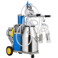 Electric MilMachine 1440 RPM 5-8 Cows per Hour Milker Machine 0.55 KW MilEquipment with 25L 304  Steel Bucket Single Cow MilMachine Bucket Milker for Cows