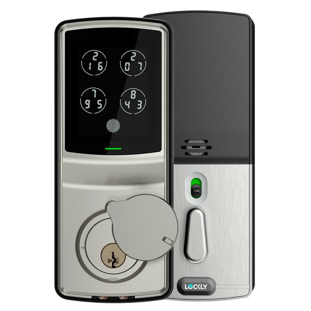 Secure PRO Satin Nickel Smart Lock Deadbolt with 3D Fingerprint and Wi-Fi (Works with Alexa and Google Home)