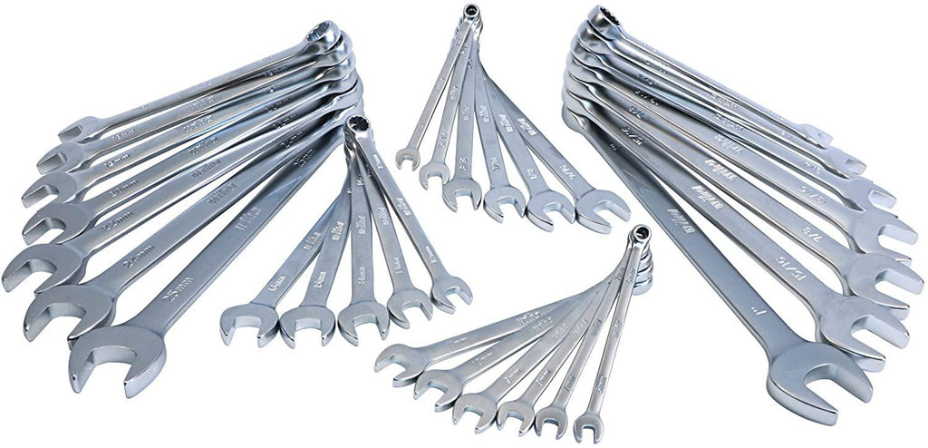 Wiha 30492 | 31 Piece Combination Wrench Tray Set - SAE and Metric