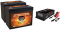 QTY 2 MB96-60 + BC2410XMA 24V 10A Smart Charger Group 22NF AGM 12V 60ah Battery replacements for Fortress Scientific 655