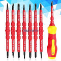 Screwdriver DHL 20Set 8-In-1 Multi-purpose Electrican Insulated Electric Screwdriver Repair Hand Tools Kit Set 500V Color:Red