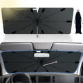 Windshield Sun Shade with 360° Rotating Shaft -Upgraded Car Sunshade with Window Breaker, Car Umbrella Sun Shade Cover for UV Protection