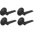 Freedom Matte Black Bed and Bath Door Lever (4-Pack)