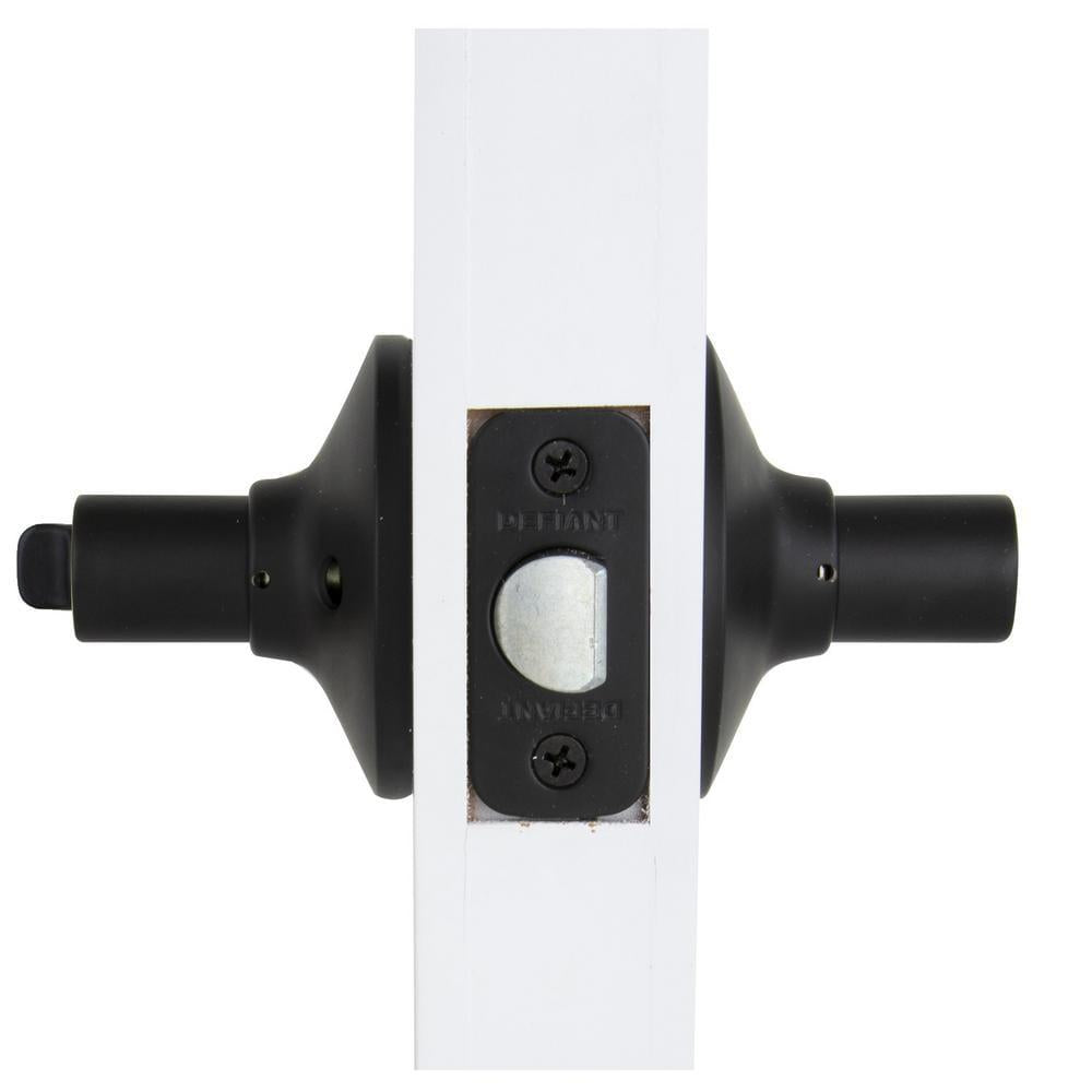 Freedom Matte Black Bed and Bath Door Lever (4-Pack)