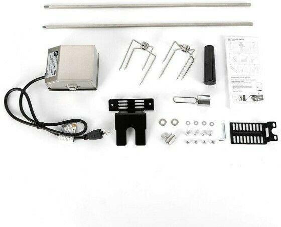 Rotisserie Roaster Spit Rod, Electric Motor 4W x10-15kfg & Parts  Steel
