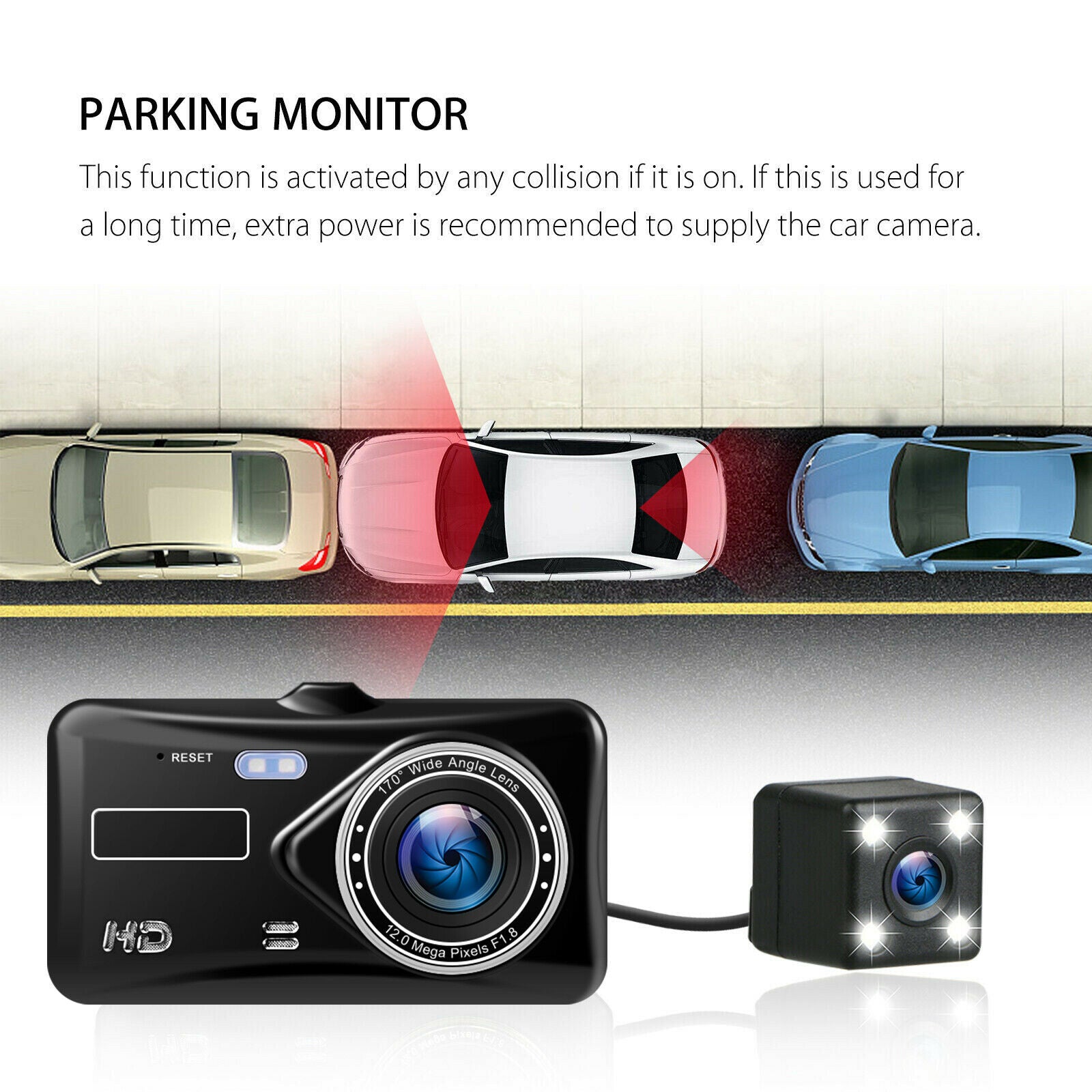 Dash Cam Front And Rear Camera CAR DVR Car Video Recorder Vehicle Black Box FULL HD 1080P Night Vision Driver Recorder
