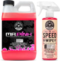 Chemical Guys CWS_402_64QDSW Car Wash &amp; Quick Detailer Bundle - Mr. Pink Foaming Car Wash Soap, 64 fl oz (Half Gallon) + Speed Wipe Sprayable Gloss &amp; Quick Detailer, 16 fl oz (2 Items)