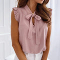 elegant sleeveless ruffles
