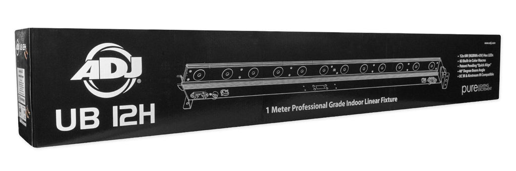American DJ ADJ UB 12H 41.75" RGBAW+UV LED DMX Wash Light Bar+Fog Machine
