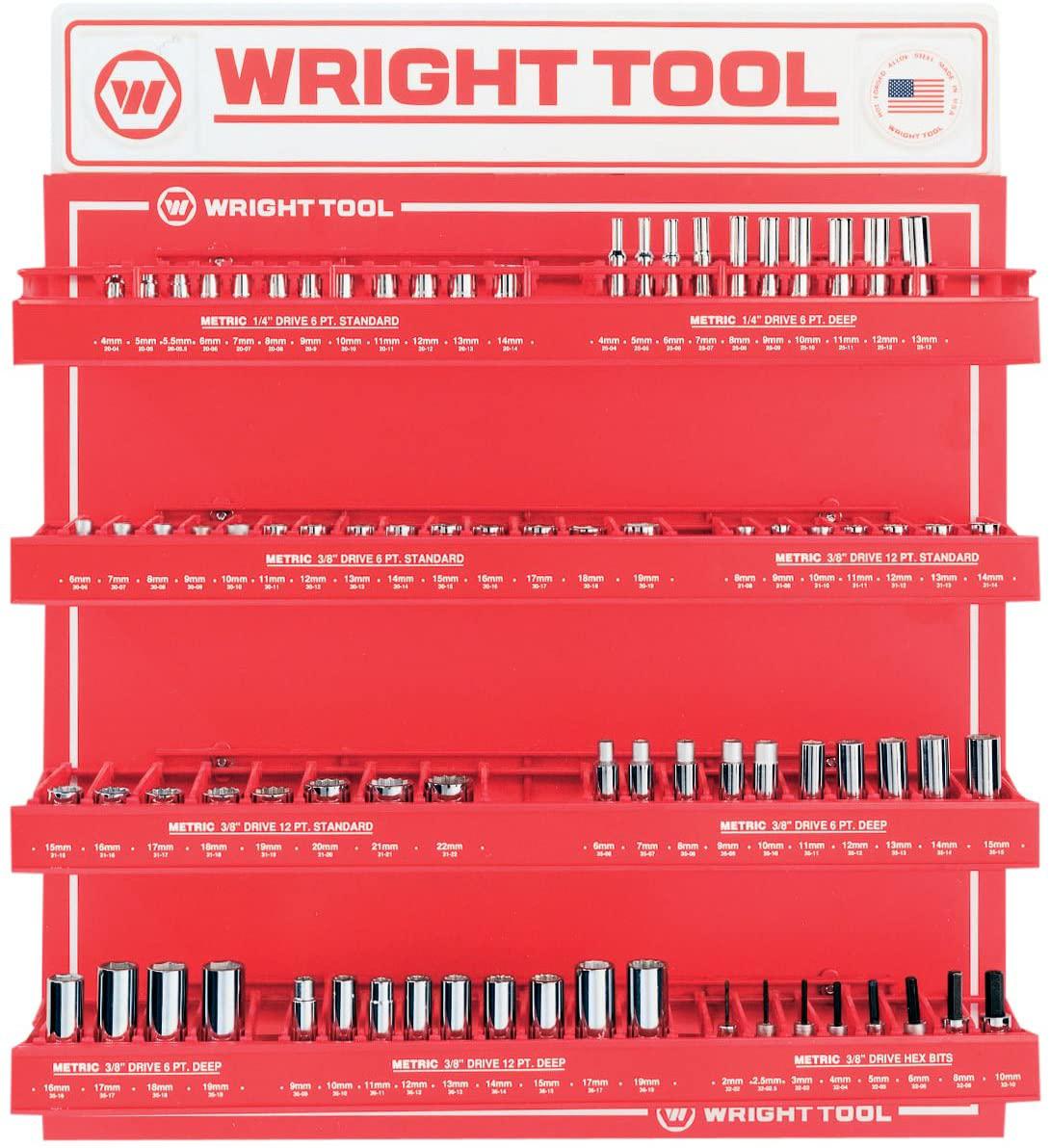Wright Tool D957 Metric 1/4-Inch and 3/8-Inch Drive 6 and 12-Point Sockets