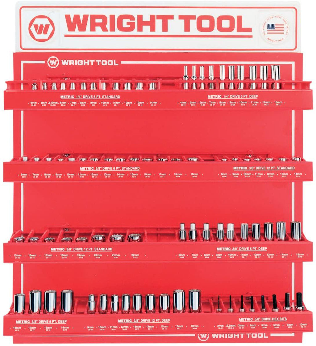 Wright Tool D957 Metric 1/4-Inch and 3/8-Inch Drive 6 and 12-Point Sockets