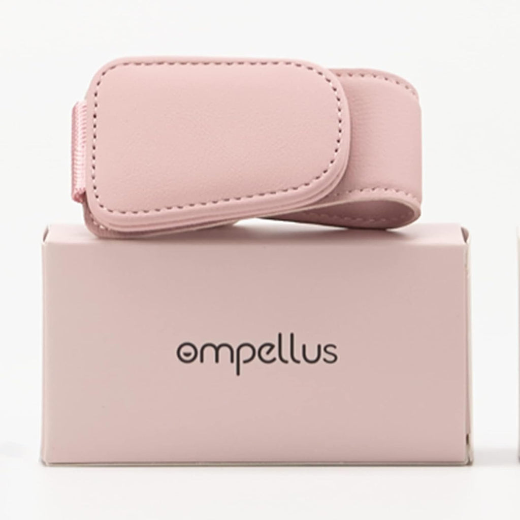 Ompellus Magnetic Leather Sunglass Holder, Eyeglass Hanger Clip for Car Sun Visor, Suitable for Different Size Eyeglasses(Pink)