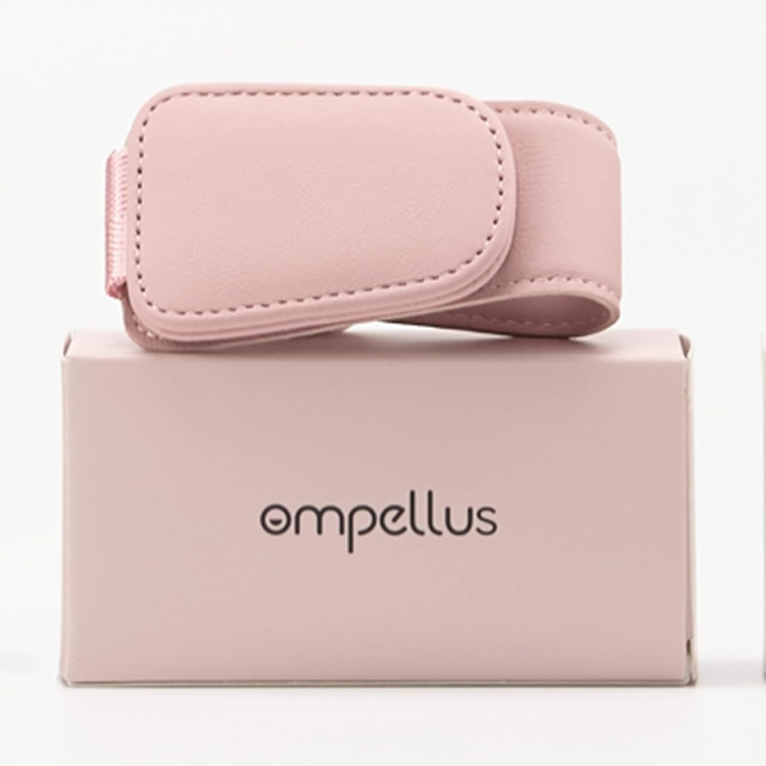 Ompellus Magnetic Leather Sunglass Holder, Eyeglass Hanger Clip for Car Sun Visor, Suitable for Different Size Eyeglasses(Pink)