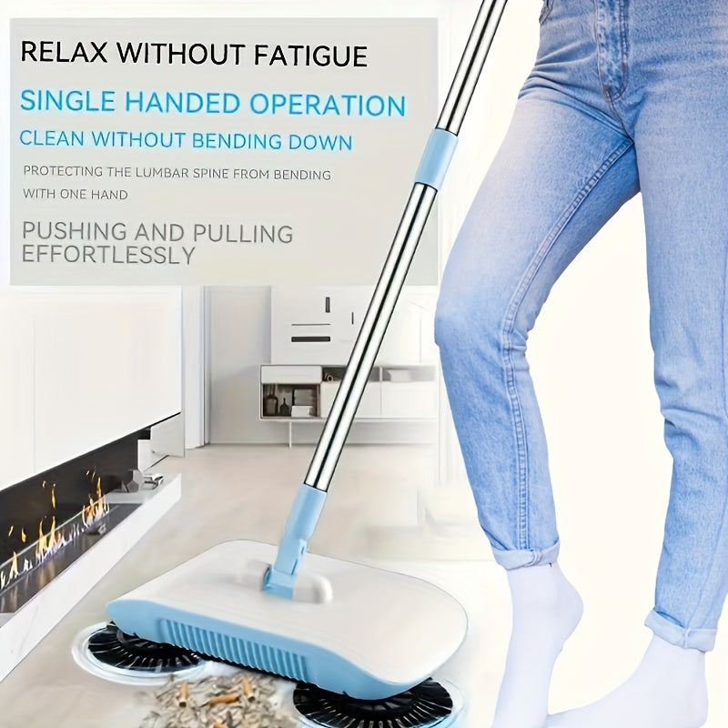Upgraded Household Broom, Upgraded Hand Push Broom Dustpan Set, Small Portable Broom, Clean Dust Pet Hair, Hand Push Mop Cleaner
