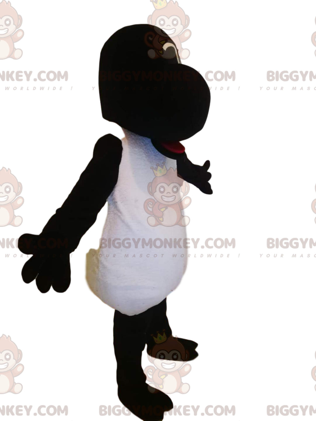 Funny Black and White Sheep BIGGYMONKEYMascot Costume