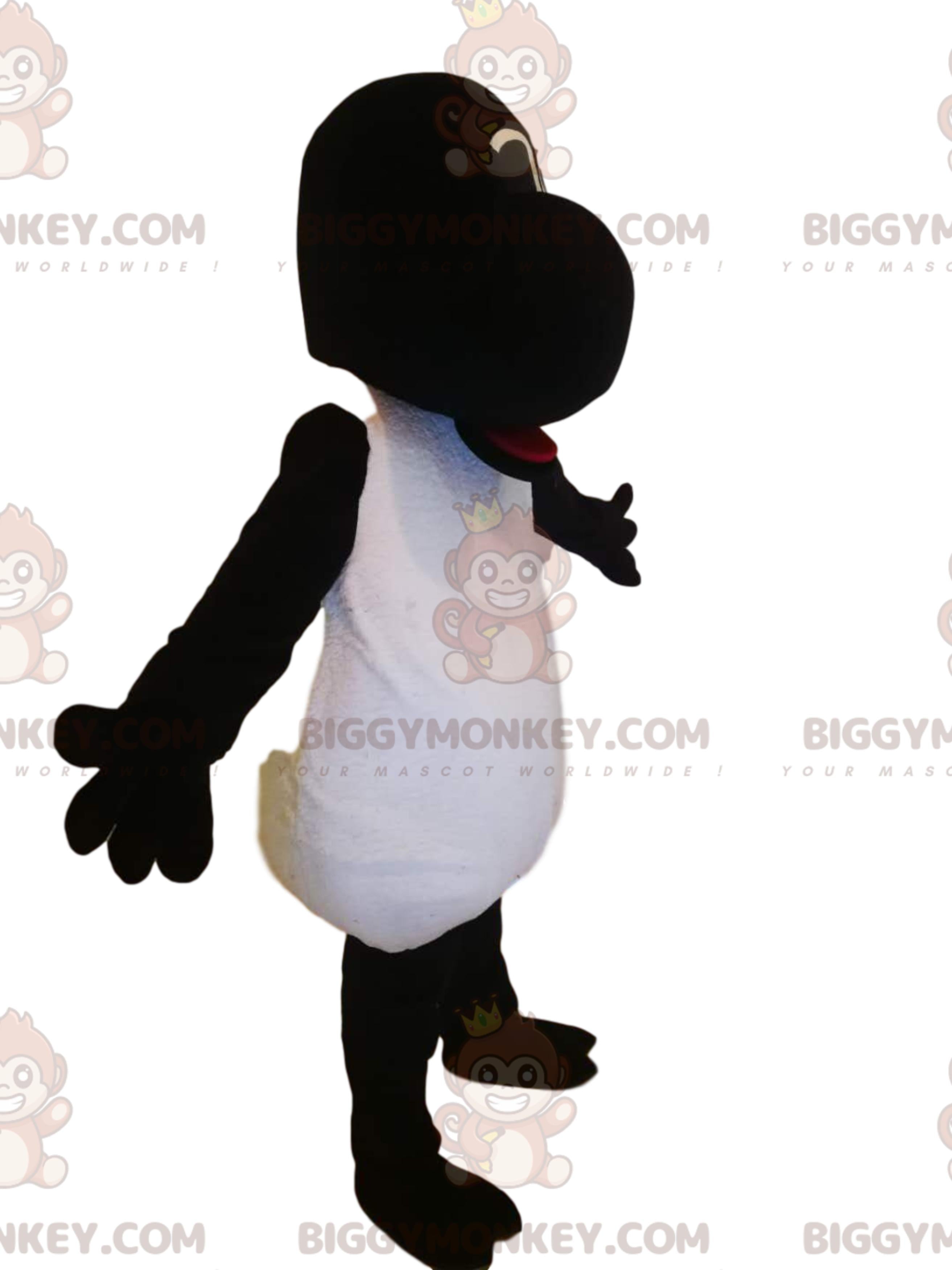 Funny Black and White Sheep BIGGYMONKEYMascot Costume