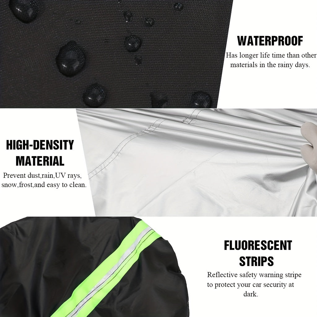 Premium 190T Car Cover: Durable, Waterproof, Sunscreen &amp; Anti-Scratch Protection!