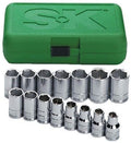 SK 1955 15 Piece 1/2-Inch Drive 6 Point 10-Millimeter to 24-Millimeter Socket Set