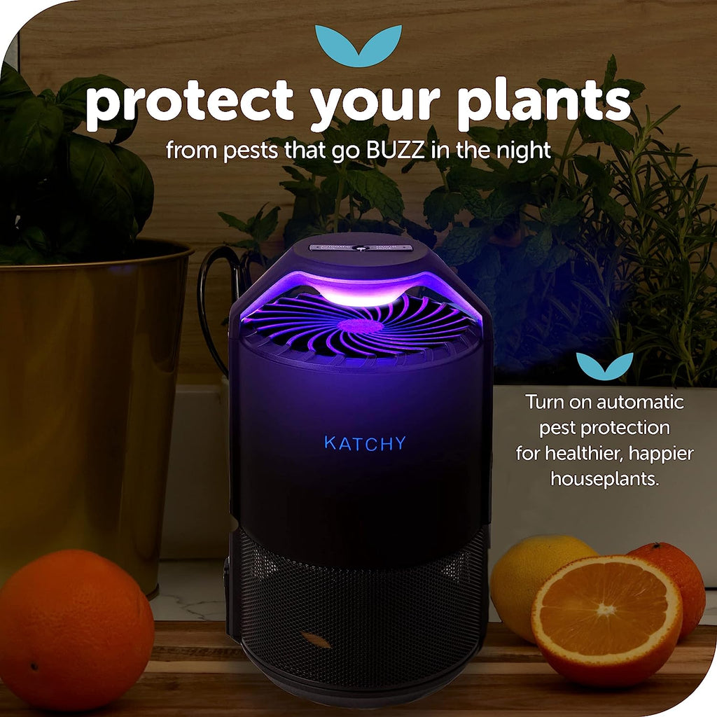 Katchy Automatic Indoor Insect Trap - Self-Activating Killer for Mosquitos, Gnats, Moths, Fruit Flies - Non-Zapper Traps for Inside Your Home - Catch Insects with Suction, Bug Light &amp; Sticky Glue