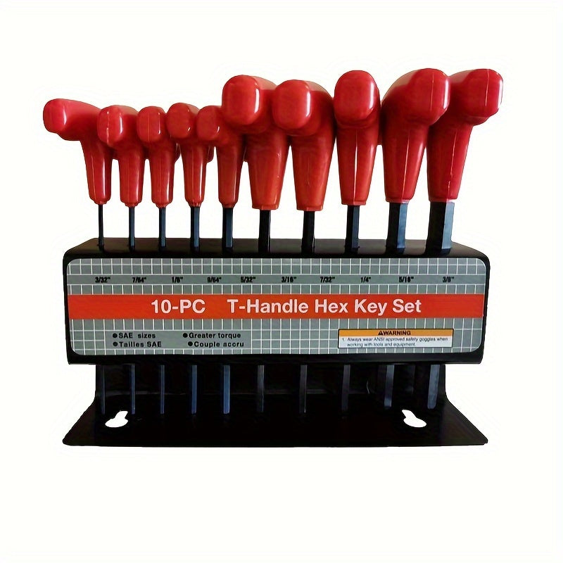 T Handle Hex Key Set Metric And Or SAE 10 To 20pcs Allen Allan Keys T Bar Wrench With Stand