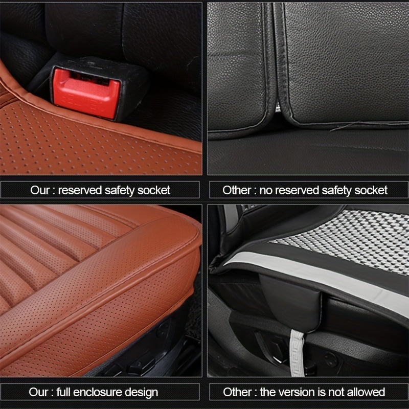 Breathable PU Leather Auto Seat Cushion Protector Anti Slip Car Seat Cover