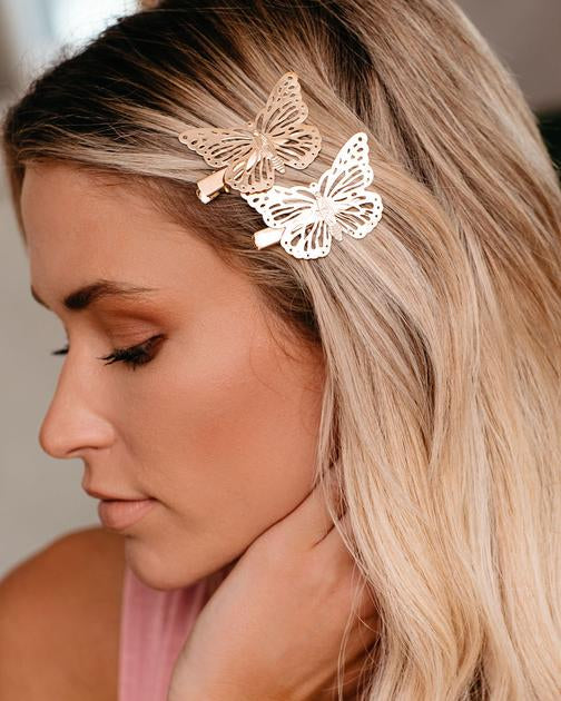 Monarch Hair Clip Set