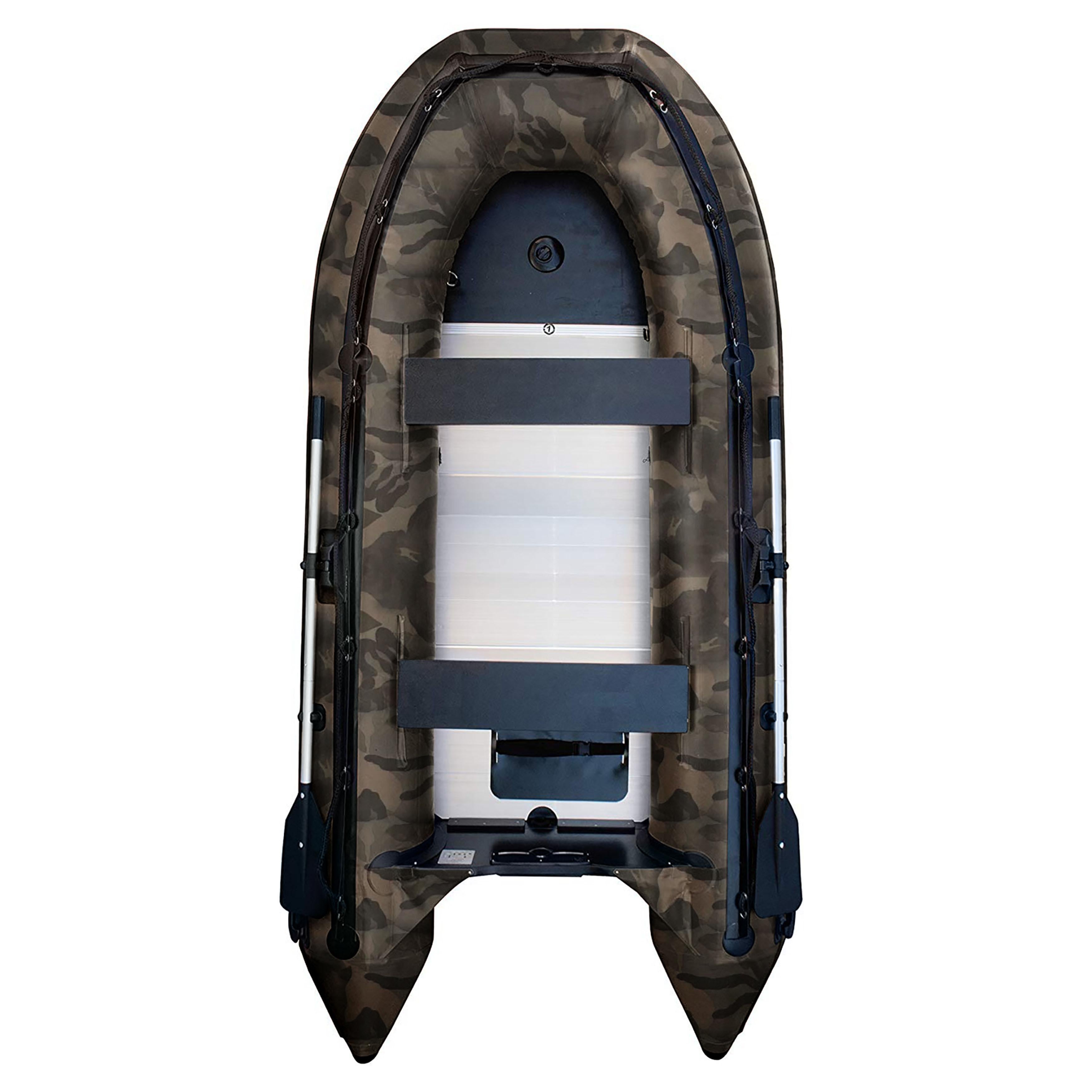 ALEKO Inflatable Boat - Aluminum Floor - 12.5 Feet - Camouflage