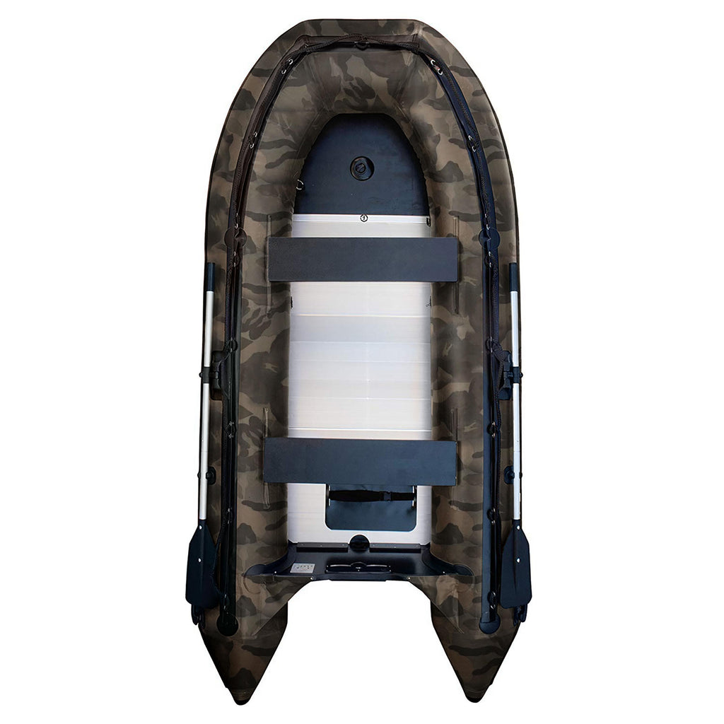 ALEKO Inflatable Boat - Aluminum Floor - 12.5 Feet - Camouflage