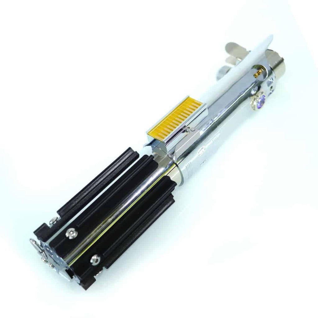 Zias ASW Graflex Neopixel Light with Xenopixel 2.0 Soundboard - Realistic Silver Aluminum Hilt Star Wars Anakin Skywalker Light - Strip LED with 12 Preset Colors and Smooth Swing Sounds