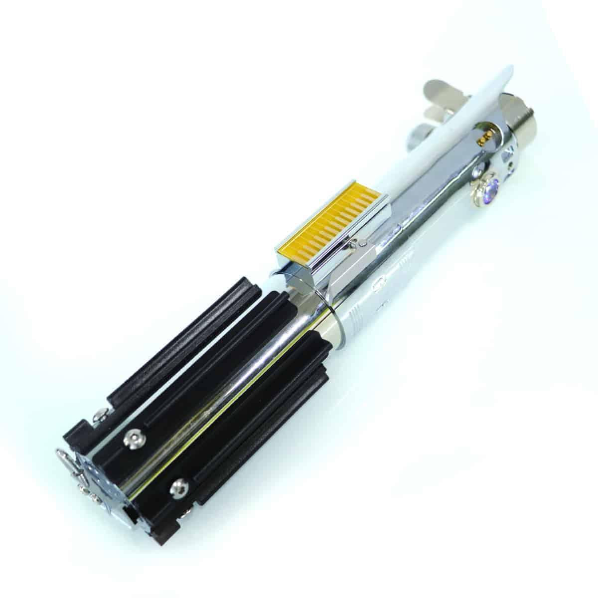 Zias ASW Graflex Neopixel Light with Xenopixel 2.0 Soundboard - Realistic Silver Aluminum Hilt Star Wars Anakin Skywalker Light - Strip LED with 12 Preset Colors and Smooth Swing Sounds