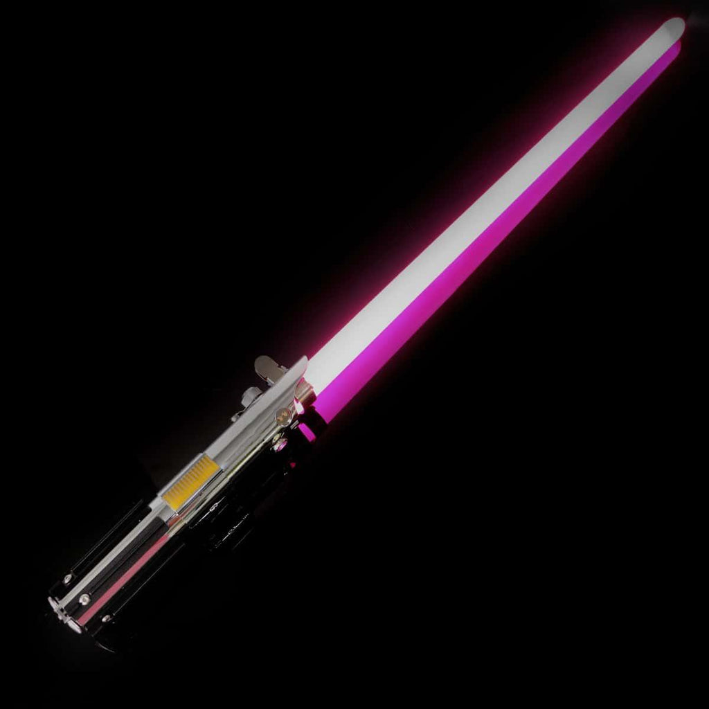 Zias ASW Graflex Neopixel Light with Xenopixel 2.0 Soundboard - Realistic Silver Aluminum Hilt Star Wars Anakin Skywalker Light - Strip LED with 12 Preset Colors and Smooth Swing Sounds