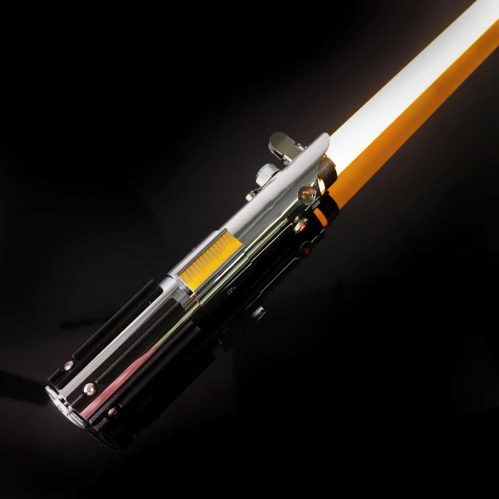 Zias ASW Graflex Neopixel Light with Xenopixel 2.0 Soundboard - Realistic Silver Aluminum Hilt Star Wars Anakin Skywalker Light - Strip LED with 12 Preset Colors and Smooth Swing Sounds