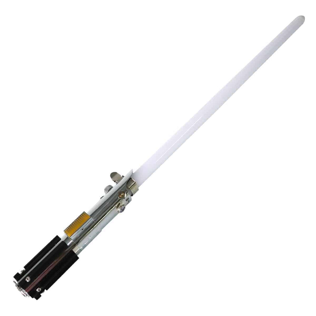 Zias ASW Graflex Neopixel Light with Xenopixel 2.0 Soundboard - Realistic Silver Aluminum Hilt Star Wars Anakin Skywalker Light - Strip LED with 12 Preset Colors and Smooth Swing Sounds