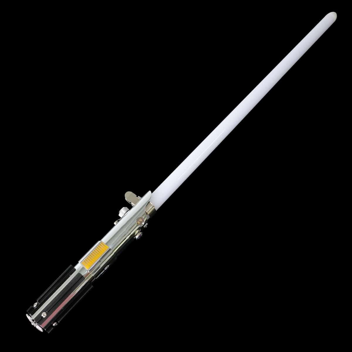 Zias ASW Graflex Neopixel Light with Xenopixel 2.0 Soundboard - Realistic Silver Aluminum Hilt Star Wars Anakin Skywalker Light - Strip LED with 12 Preset Colors and Smooth Swing Sounds