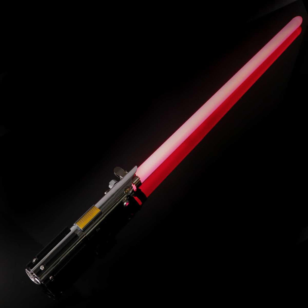 Zias ASW Graflex Neopixel Light with Xenopixel 2.0 Soundboard - Realistic Silver Aluminum Hilt Star Wars Anakin Skywalker Light - Strip LED with 12 Preset Colors and Smooth Swing Sounds