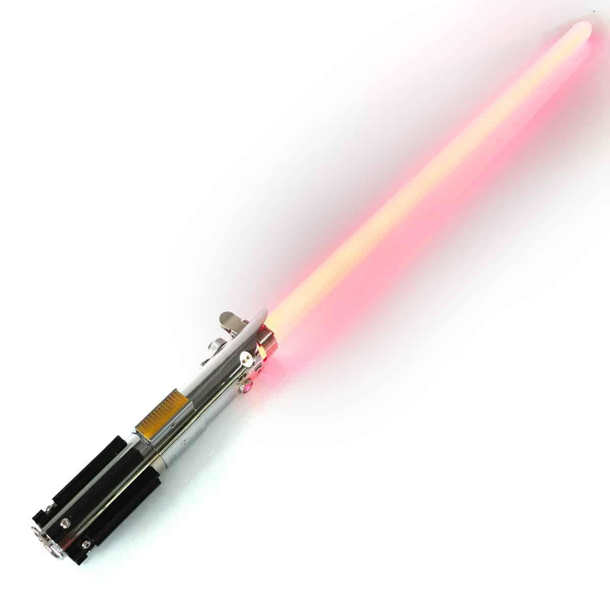 Zias ASW Graflex Neopixel Light with Xenopixel 2.0 Soundboard - Realistic Silver Aluminum Hilt Star Wars Anakin Skywalker Light - Strip LED with 12 Preset Colors and Smooth Swing Sounds